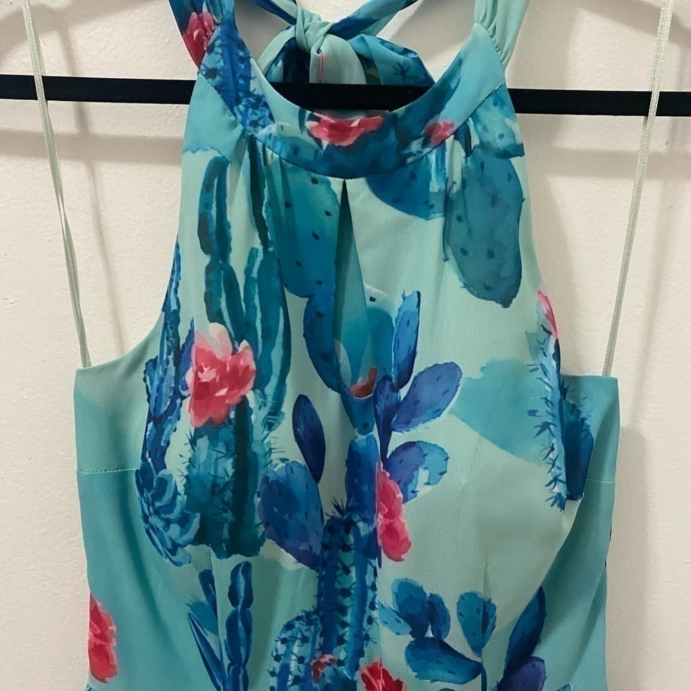ModCloth Chiffon Cactus Dress - Picture 7 of 11